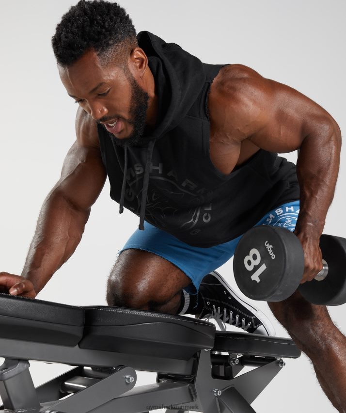 Mænd Gymshark legacy drop arm hættetrøje N4ZDDN838 sort
