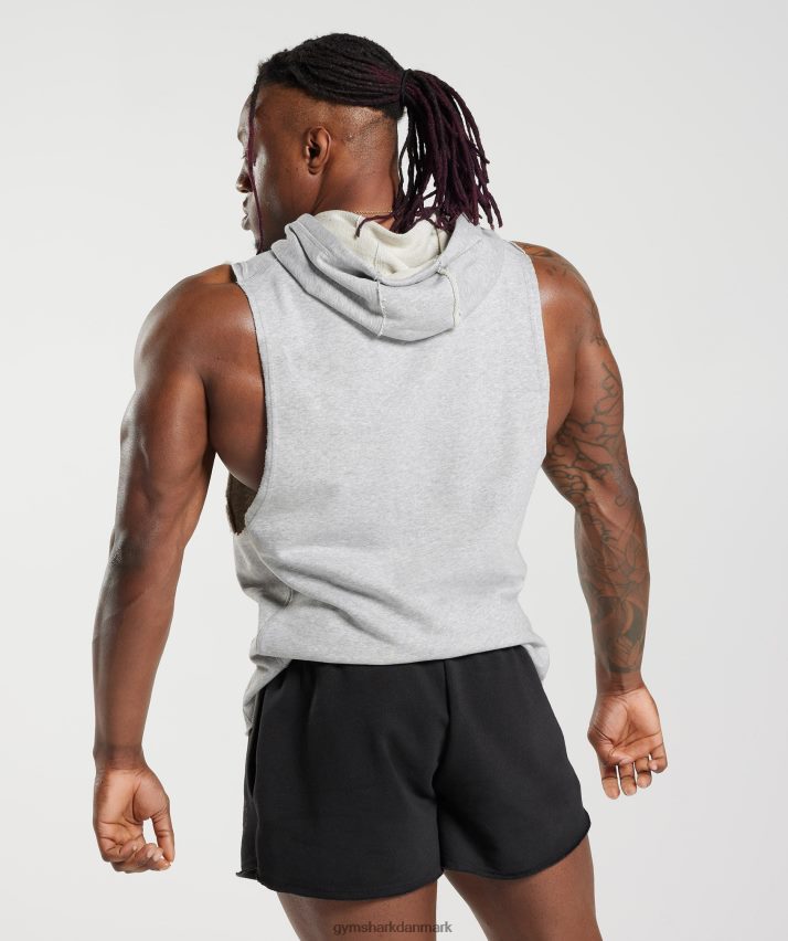 Mænd Gymshark legacy drop arm hættetrøje N4ZDDN853 lysegrå mergel