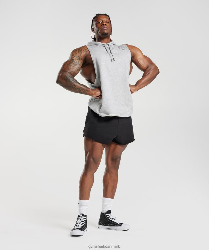 Mænd Gymshark legacy drop arm hættetrøje N4ZDDN853 lysegrå mergel