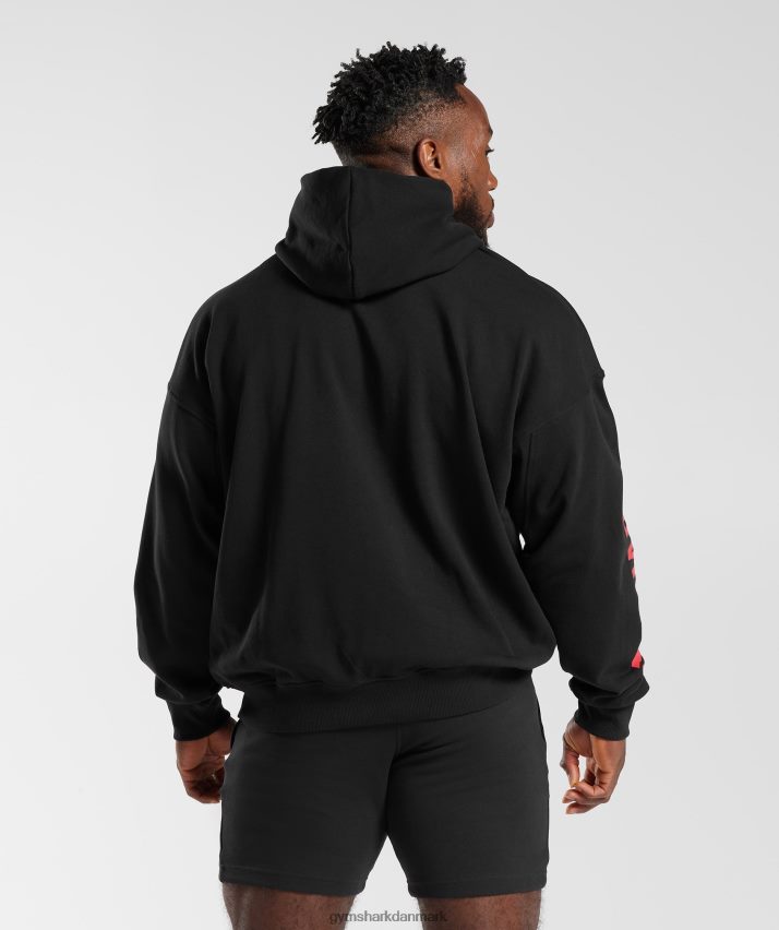 Mænd Gymshark skive hættetrøje N4ZDDN878 sort