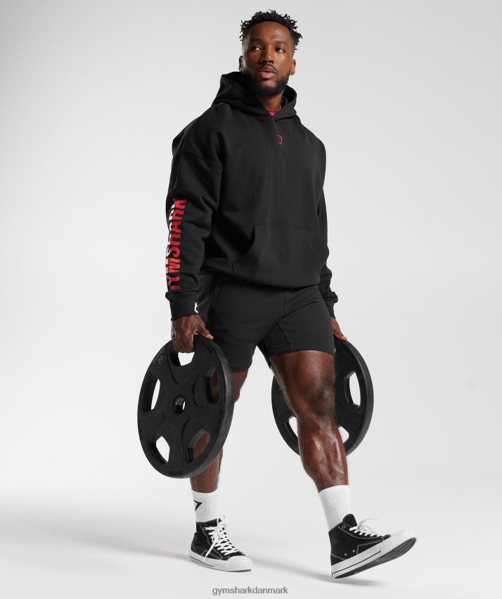 Mænd Gymshark skive hættetrøje N4ZDDN878 sort