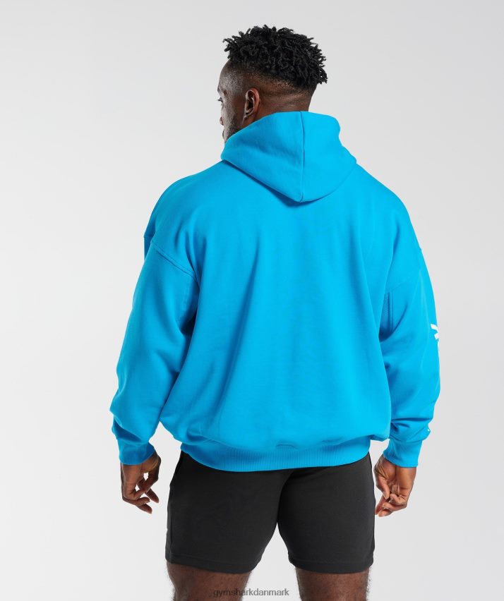Mænd Gymshark skive hættetrøje N4ZDDN880 elektrisk blå