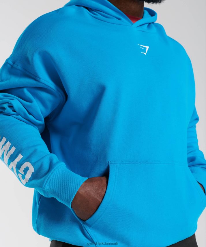 Mænd Gymshark skive hættetrøje N4ZDDN880 elektrisk blå