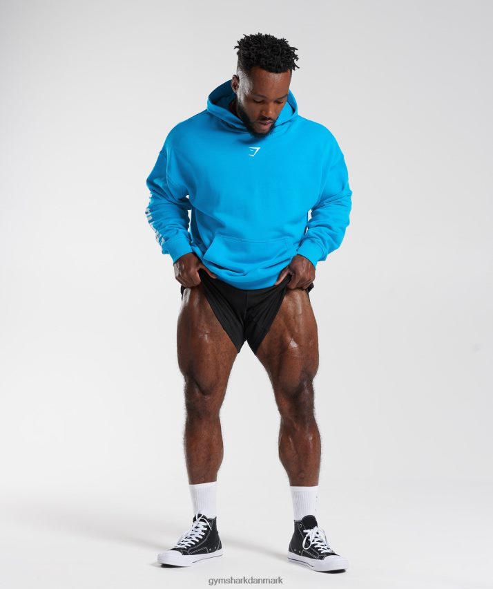 Mænd Gymshark skive hættetrøje N4ZDDN880 elektrisk blå
