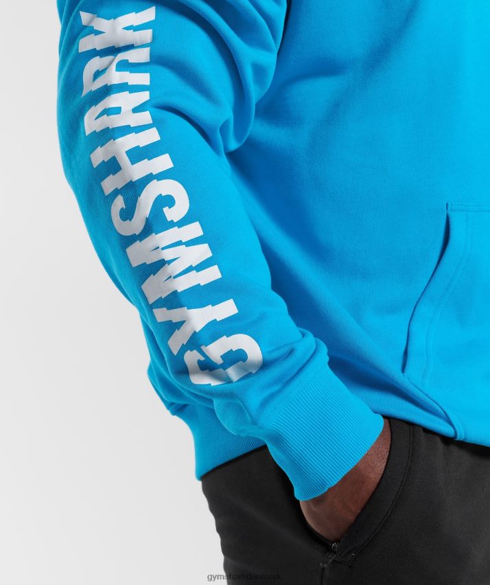 Mænd Gymshark skive hættetrøje N4ZDDN880 elektrisk blå