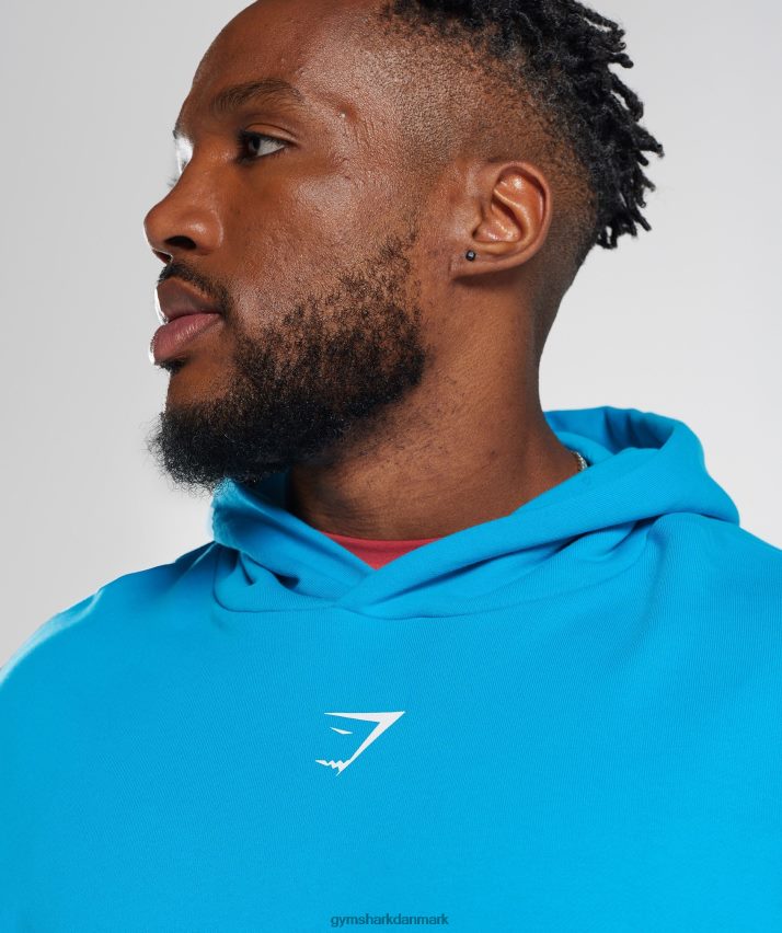 Mænd Gymshark skive hættetrøje N4ZDDN880 elektrisk blå