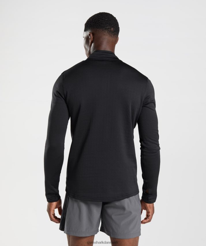 Mænd Gymshark sport 1/4 lynlås N4ZDDN791 sort