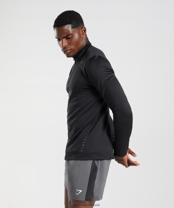 Mænd Gymshark sport 1/4 lynlås N4ZDDN791 sort