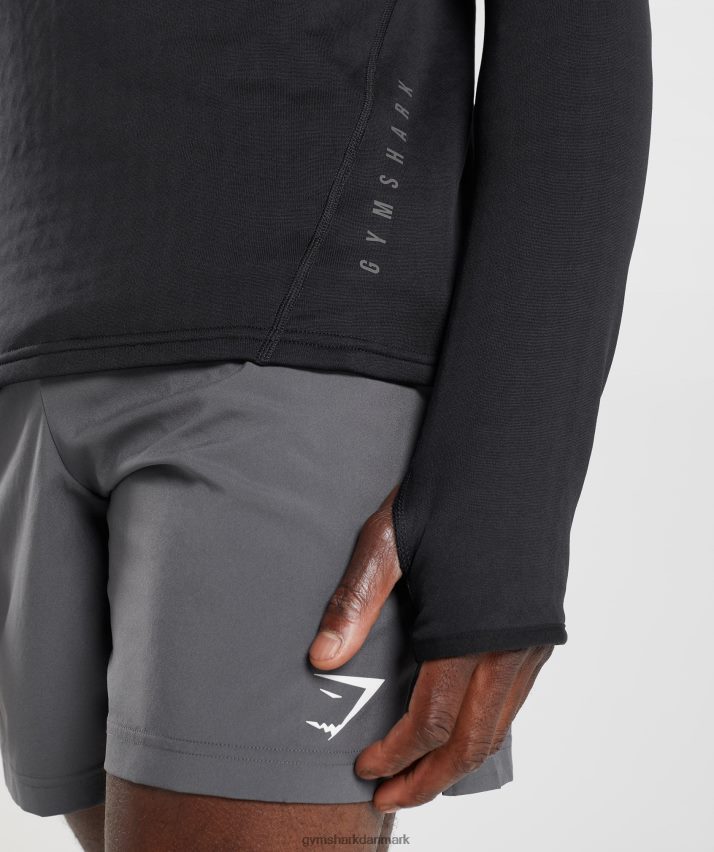 Mænd Gymshark sport 1/4 lynlås N4ZDDN791 sort