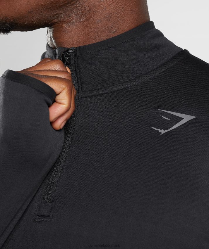 Mænd Gymshark sport 1/4 lynlås N4ZDDN791 sort