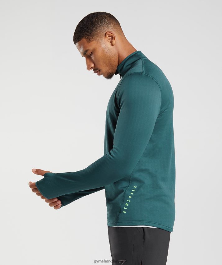 Mænd Gymshark sport 1/4 lynlås N4ZDDN815 vinter krikand