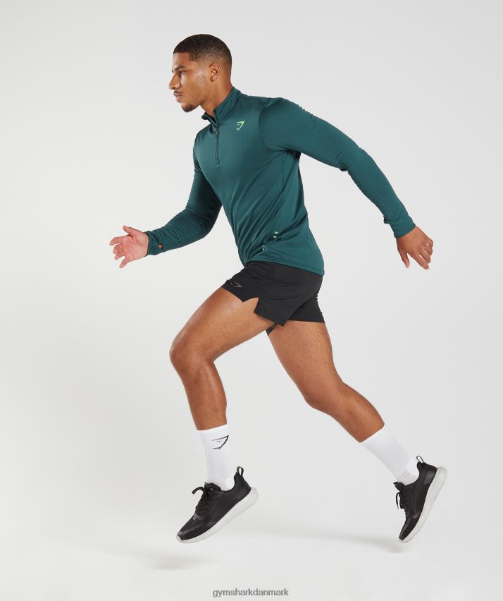Mænd Gymshark sport 1/4 lynlås N4ZDDN815 vinter krikand