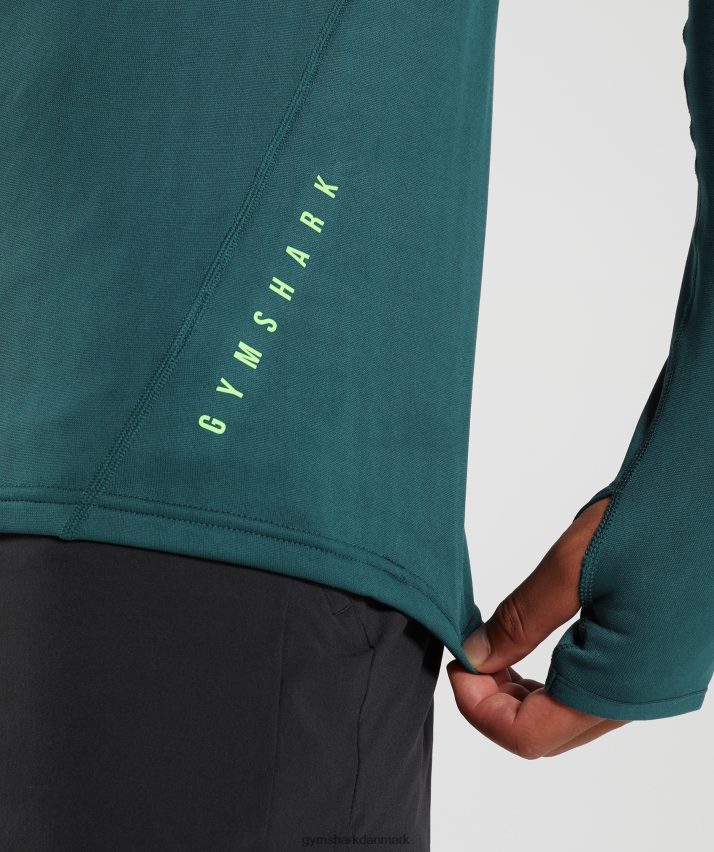 Mænd Gymshark sport 1/4 lynlås N4ZDDN815 vinter krikand