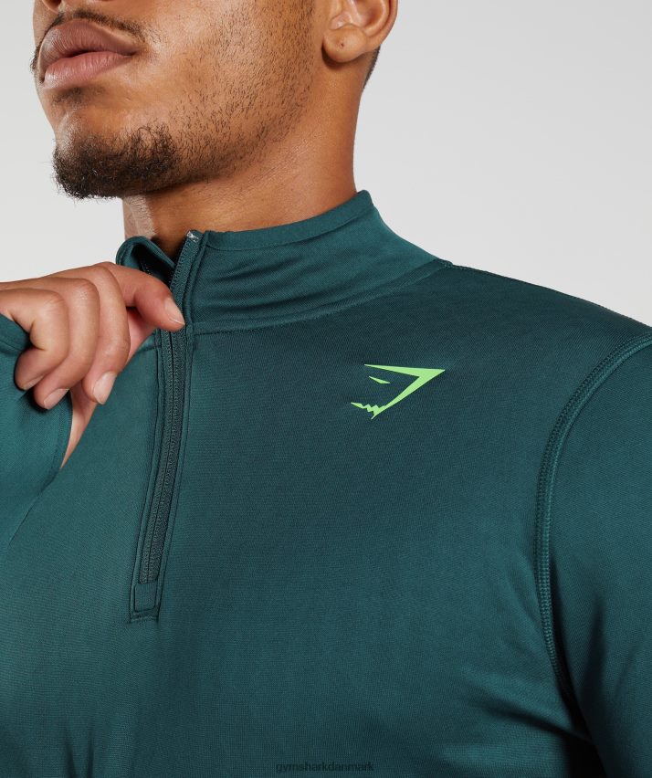 Mænd Gymshark sport 1/4 lynlås N4ZDDN815 vinter krikand