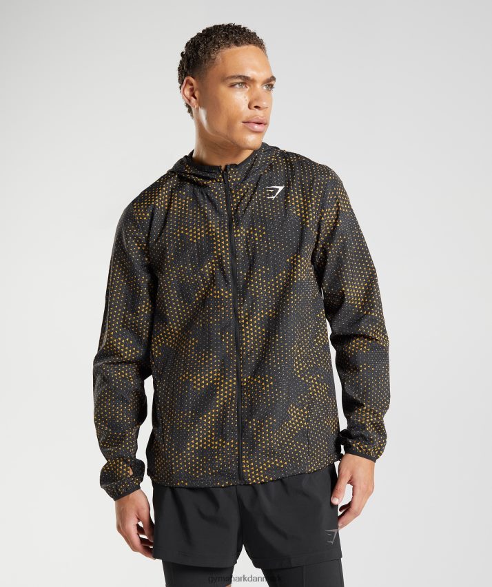 Mænd Gymshark sport vindjakke N4ZDDN810 gurkemeje gul