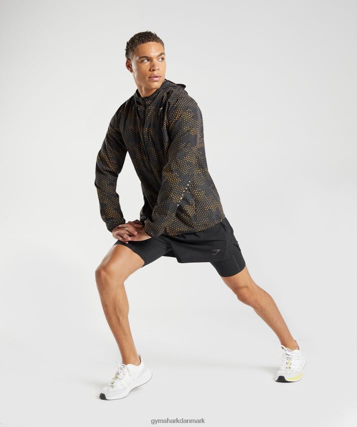 Mænd Gymshark sport vindjakke N4ZDDN810 gurkemeje gul