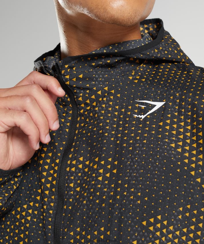 Mænd Gymshark sport vindjakke N4ZDDN810 gurkemeje gul