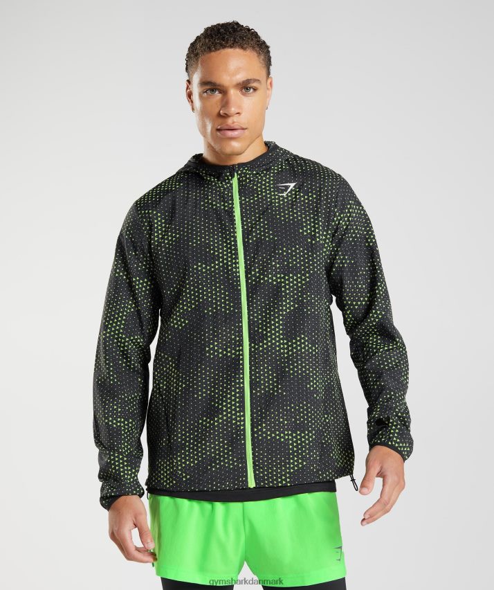 Mænd Gymshark sport vindjakke N4ZDDN813 fluo lime