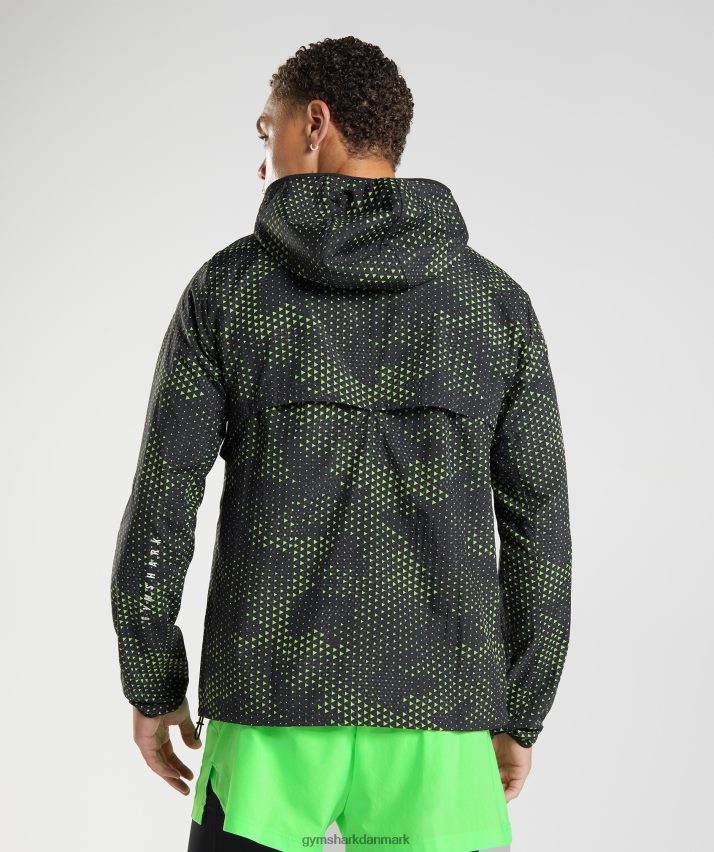 Mænd Gymshark sport vindjakke N4ZDDN813 fluo lime
