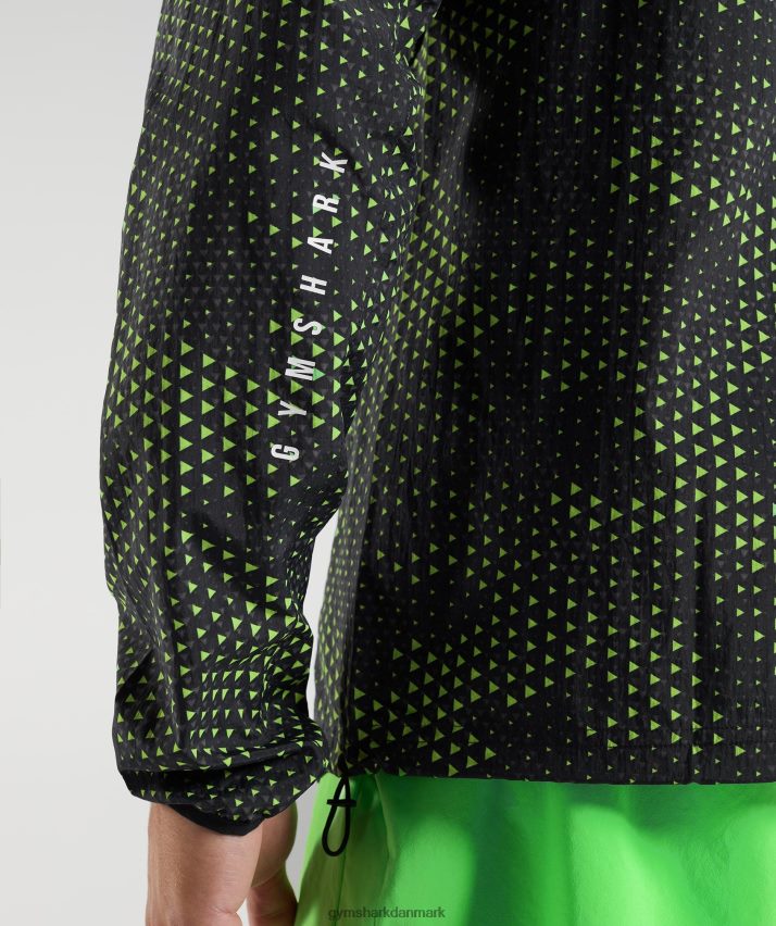 Mænd Gymshark sport vindjakke N4ZDDN813 fluo lime