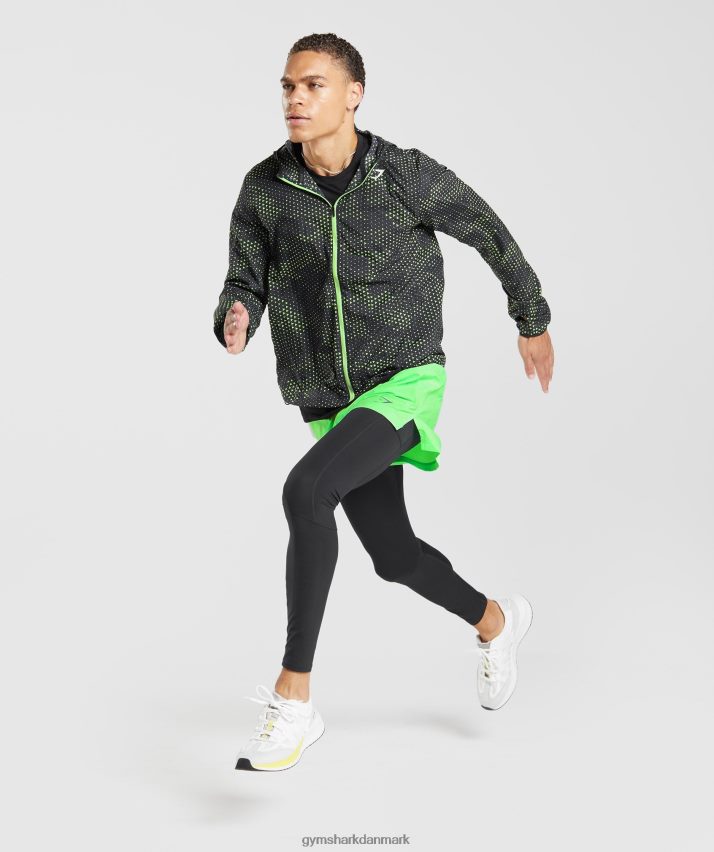 Mænd Gymshark sport vindjakke N4ZDDN813 fluo lime