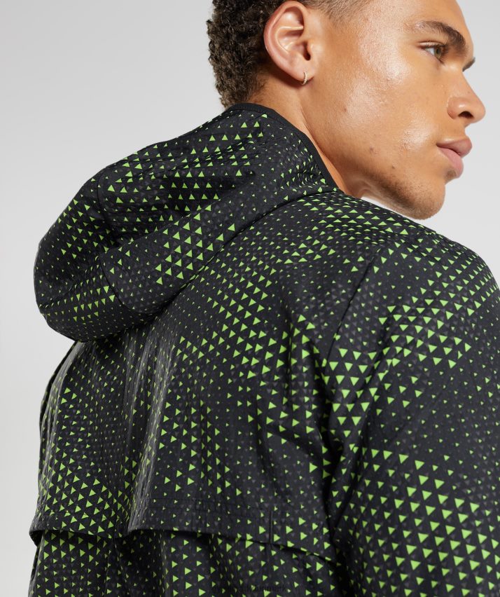 Mænd Gymshark sport vindjakke N4ZDDN813 fluo lime