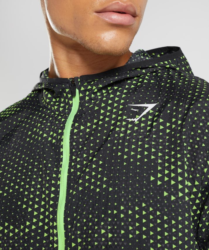 Mænd Gymshark sport vindjakke N4ZDDN813 fluo lime