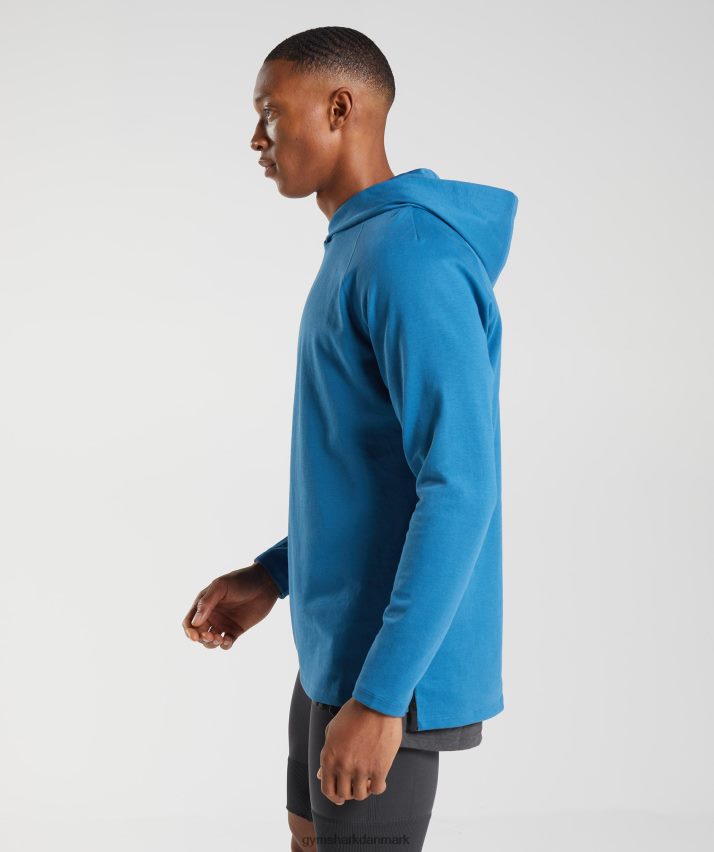 Mænd Gymshark studie hættetrøje N4ZDDN827 søen blå