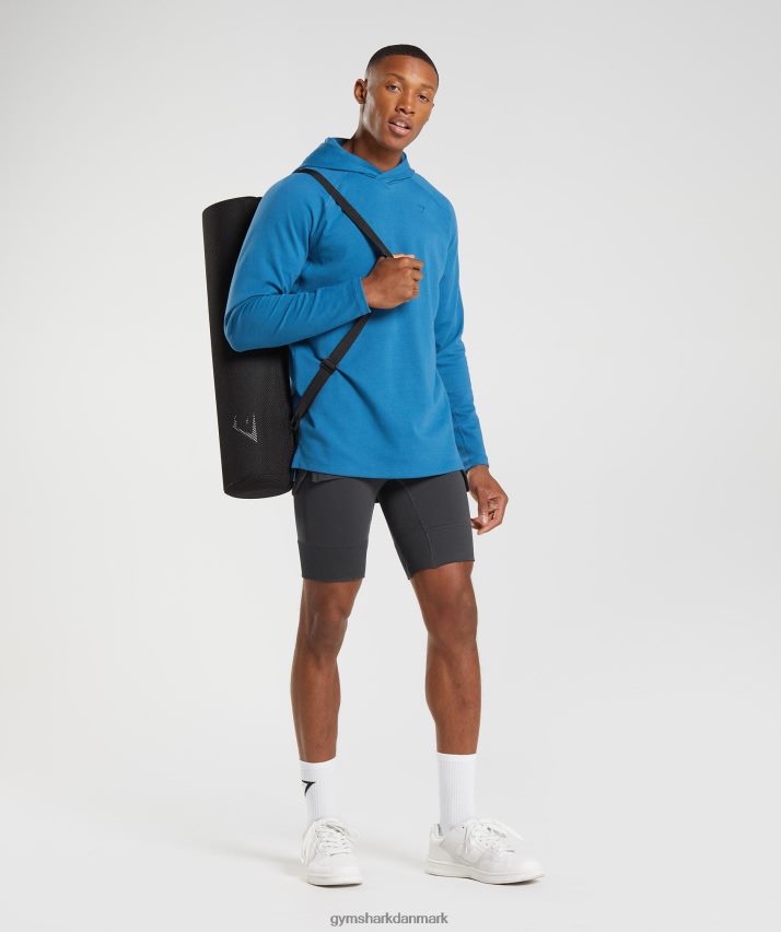 Mænd Gymshark studie hættetrøje N4ZDDN827 søen blå