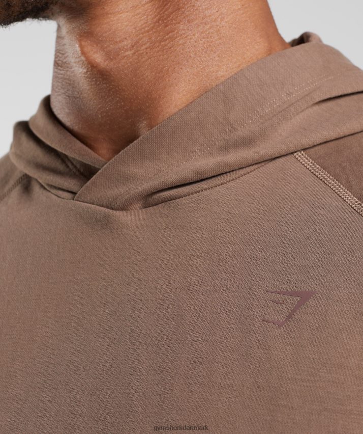 Mænd Gymshark studie hættetrøje N4ZDDN846 sjæl brun
