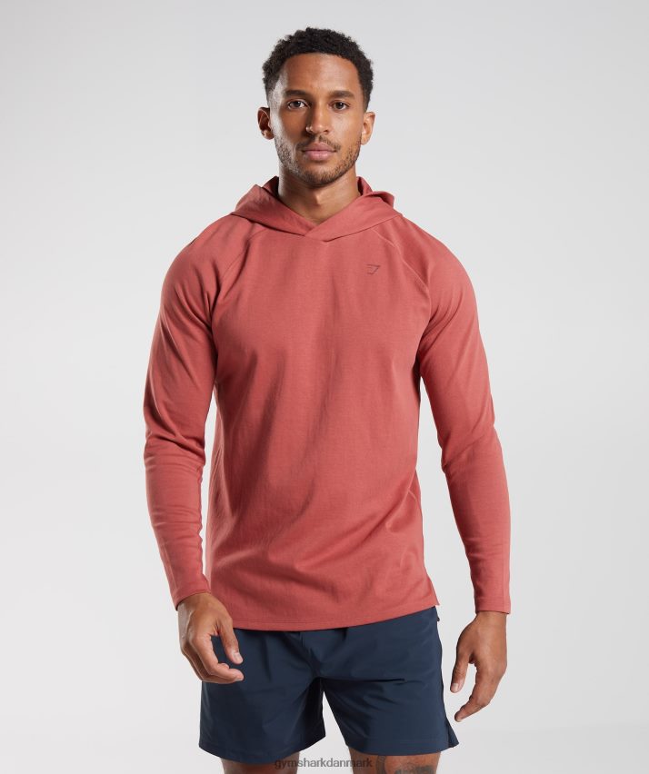 Mænd Gymshark studie hættetrøje N4ZDDN848 rosenbrun