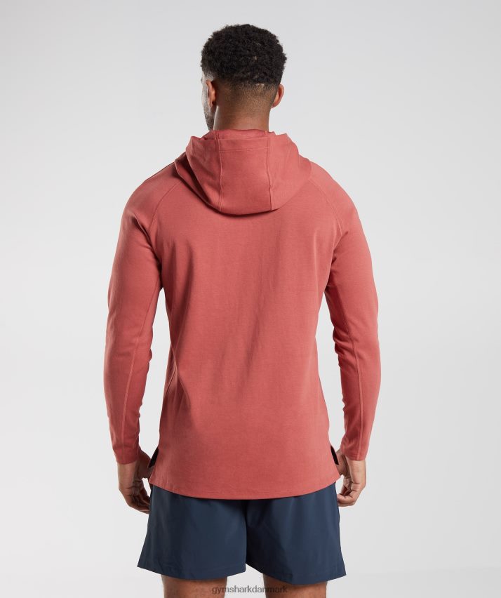 Mænd Gymshark studie hættetrøje N4ZDDN848 rosenbrun