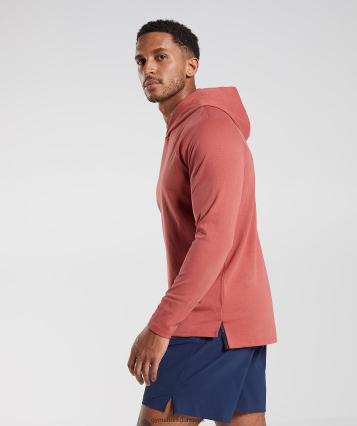 Mænd Gymshark studie hættetrøje N4ZDDN848 rosenbrun