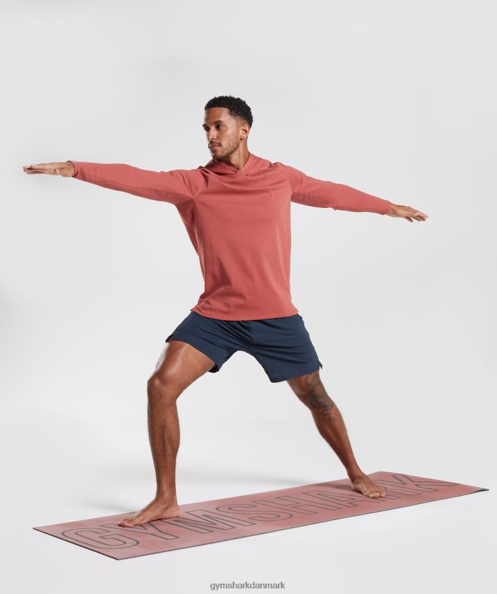 Mænd Gymshark studie hættetrøje N4ZDDN848 rosenbrun