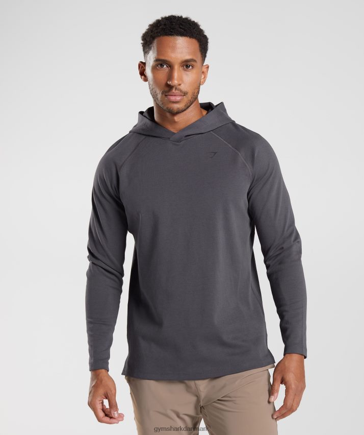 Mænd Gymshark studie hættetrøje N4ZDDN867 onyx grå