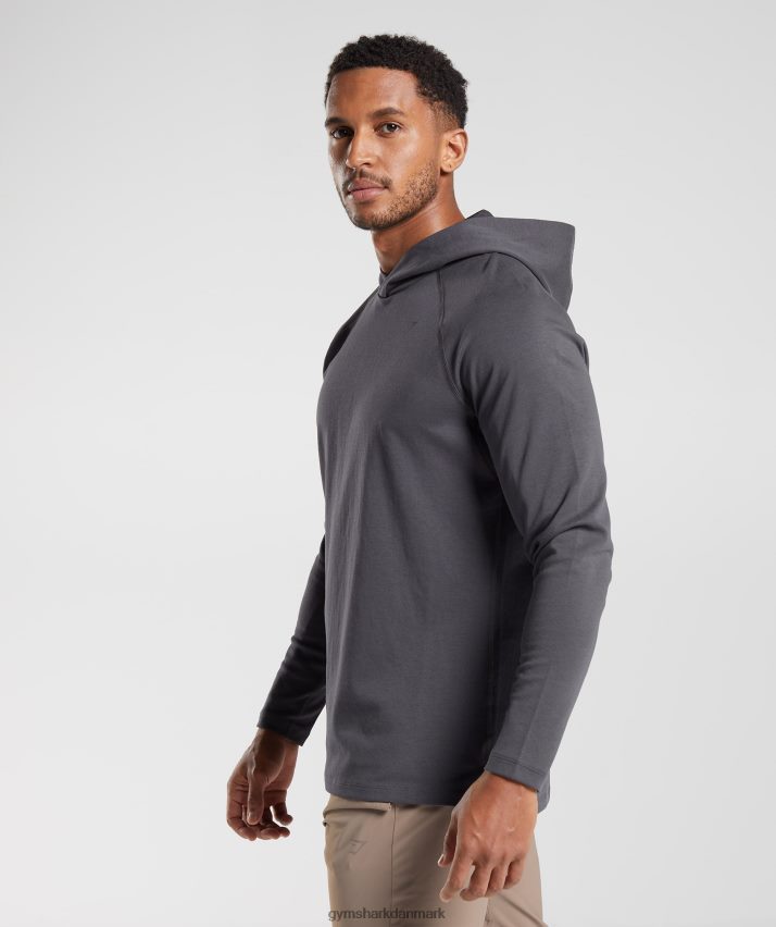 Mænd Gymshark studie hættetrøje N4ZDDN867 onyx grå