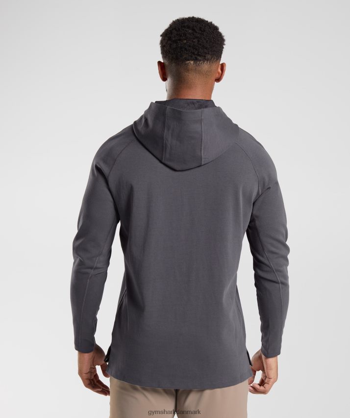 Mænd Gymshark studie hættetrøje N4ZDDN867 onyx grå