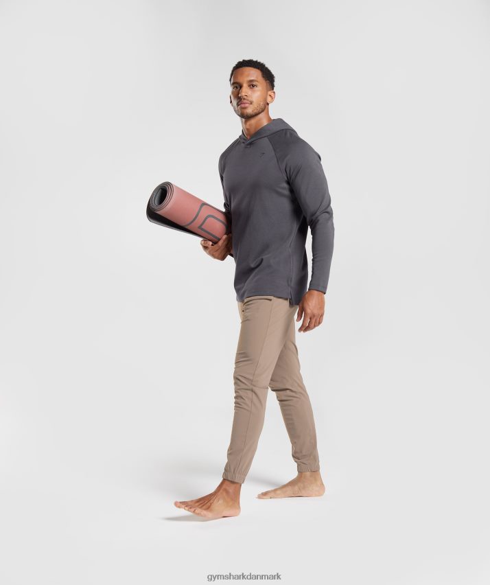 Mænd Gymshark studie hættetrøje N4ZDDN867 onyx grå
