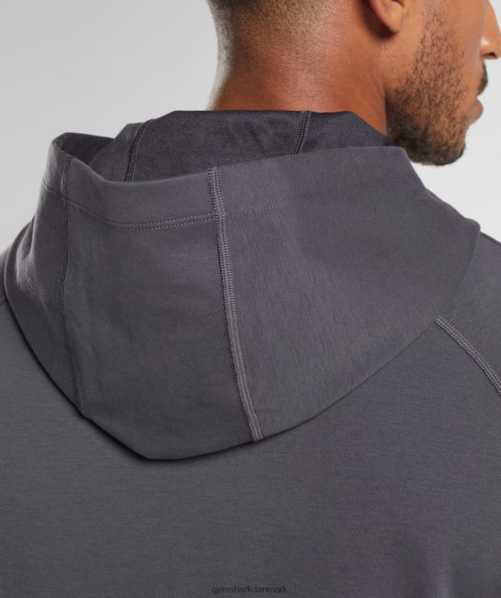 Mænd Gymshark studie hættetrøje N4ZDDN867 onyx grå