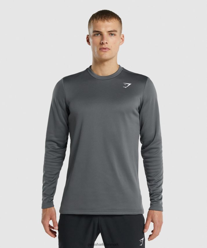 Mænd Gymshark sweatshirt med ankomstbesætning N4ZDDN870 trækul