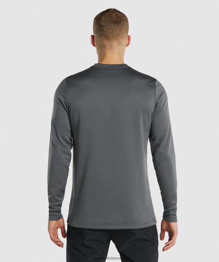 Mænd Gymshark sweatshirt med ankomstbesætning N4ZDDN870 trækul