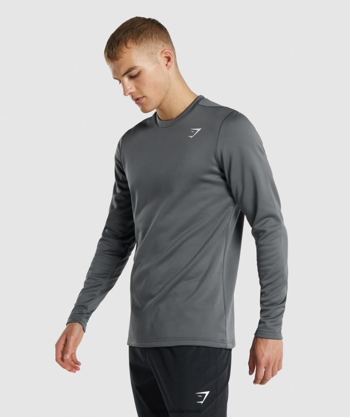 Mænd Gymshark sweatshirt med ankomstbesætning N4ZDDN870 trækul