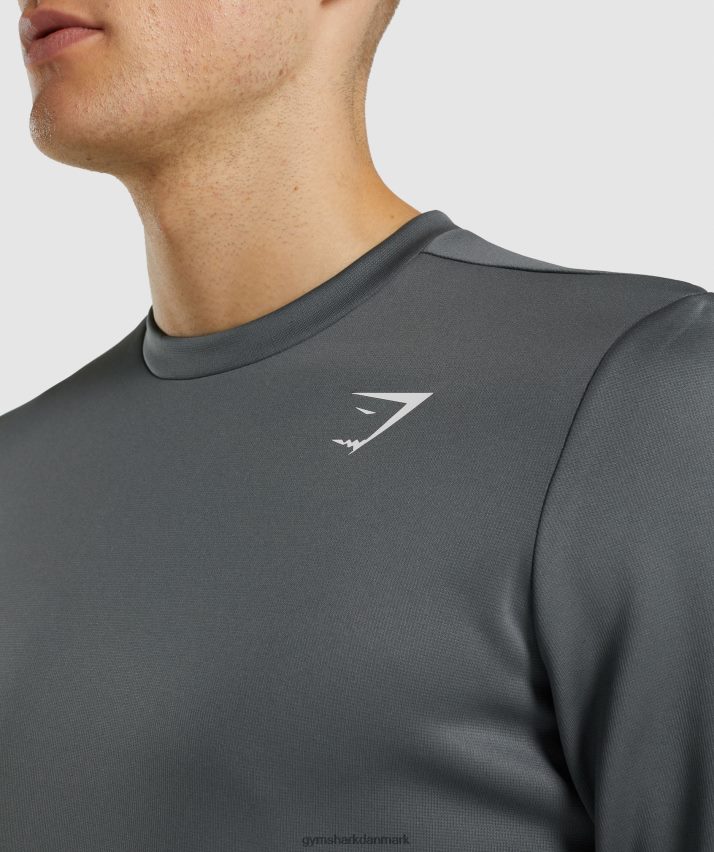 Mænd Gymshark sweatshirt med ankomstbesætning N4ZDDN870 trækul