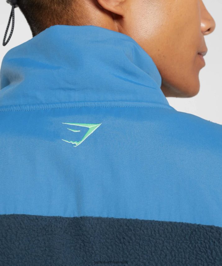 Mænd Gymshark vibes fleece 1/4 lynlås N4ZDDN809 marineblå/søen blå