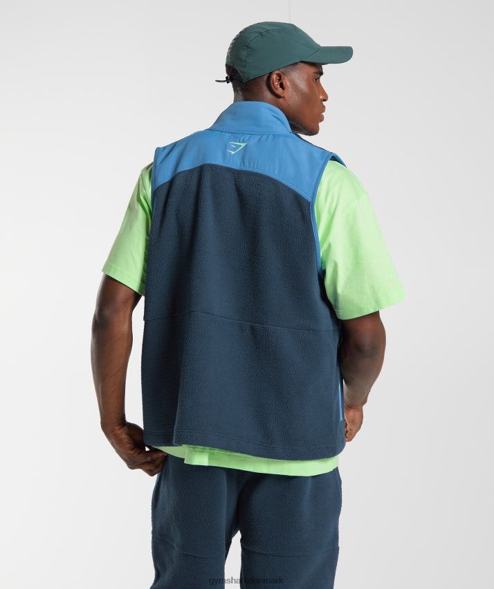 Mænd Gymshark vibes vest N4ZDDN864 marineblå/søen blå