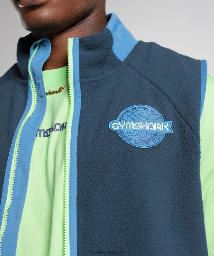 Mænd Gymshark vibes vest N4ZDDN864 marineblå/søen blå