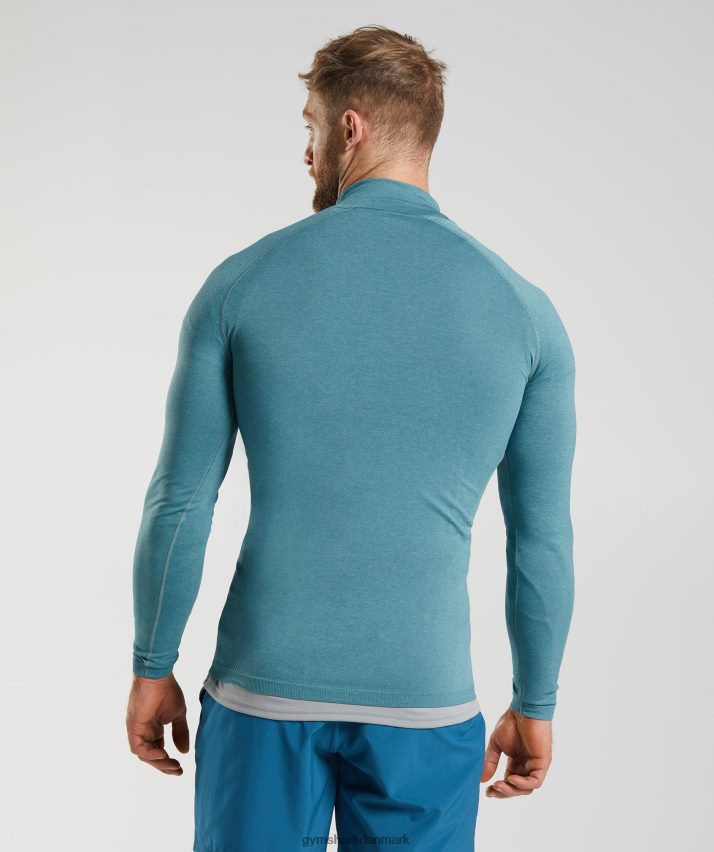 Mænd Gymshark vital 1/4 lynlås N4ZDDN857 tordenblå/isbjergblå