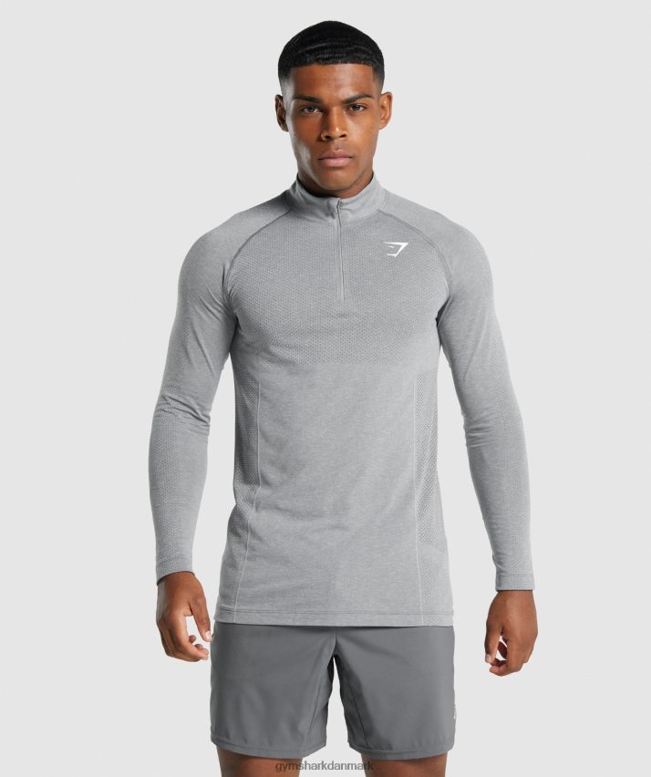 Mænd Gymshark vital light 1/4 lynlås N4ZDDN845 trækul mergel