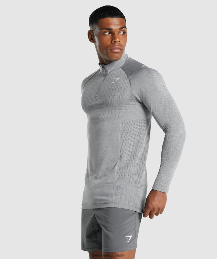 Mænd Gymshark vital light 1/4 lynlås N4ZDDN845 trækul mergel