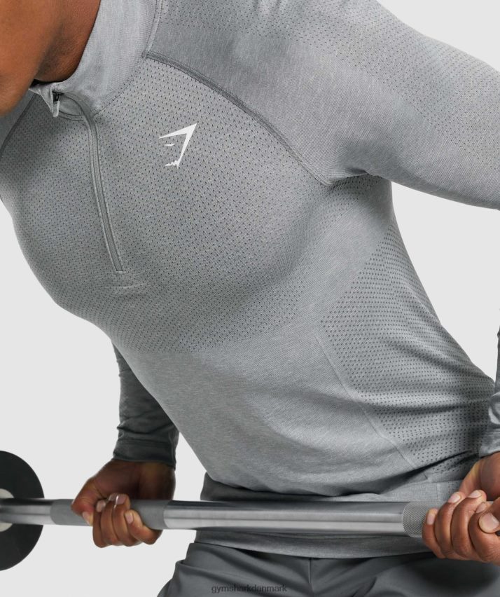Mænd Gymshark vital light 1/4 lynlås N4ZDDN845 trækul mergel